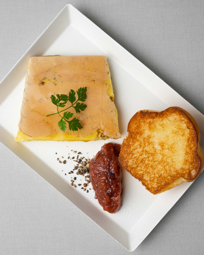 Foie gras de canard maison, chutney cerise