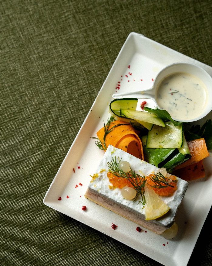 Opéra de saumon et Saint-Jacques 