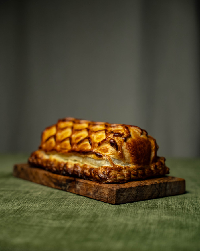 Koulibiac de saumon, beurre blanc au champagne